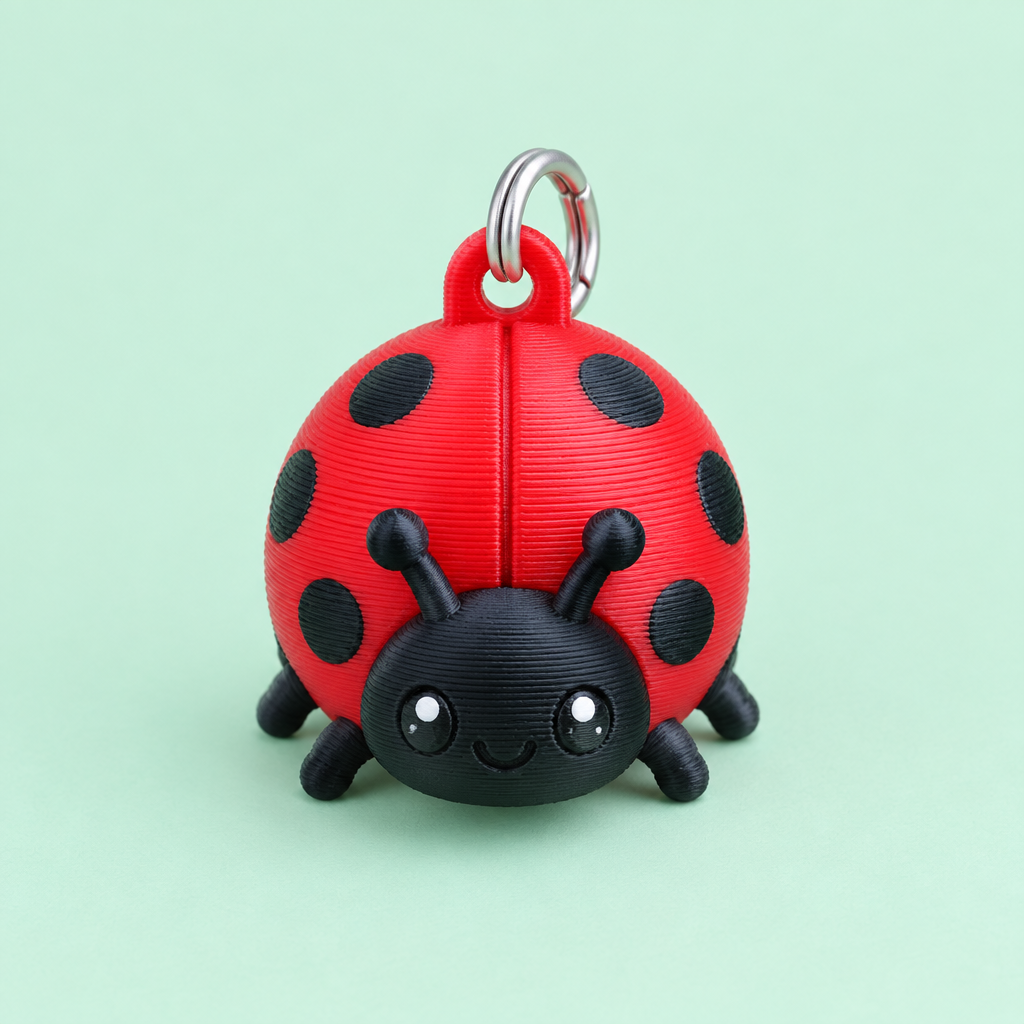 3-D printed Ladybug Bag Buddy charm